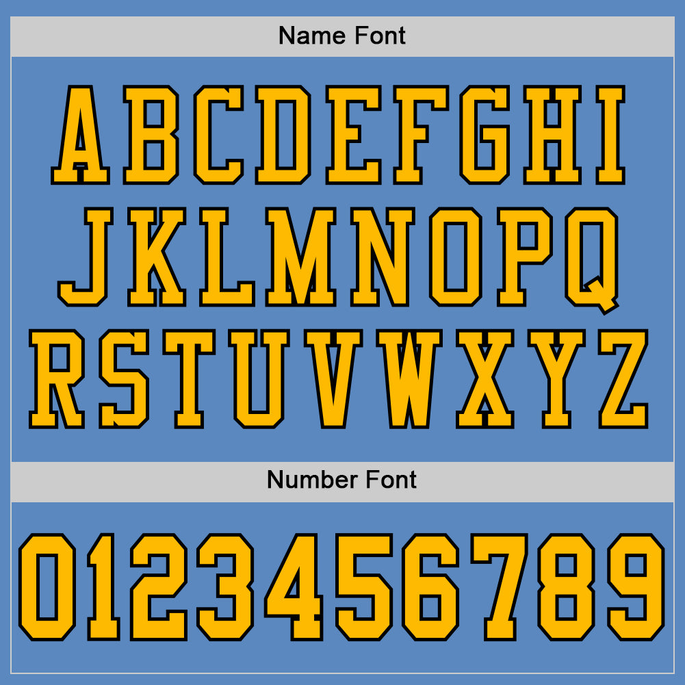 Custom Light Blue Gold-Black Mesh Authentic Football Jersey