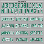 Custom Stitched Gray Kelly Green-White Sports Pullover Sweatshirt Hoodie