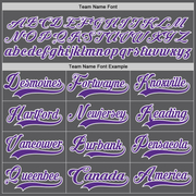 Custom Steel Gray Purple-White Hockey Lace Neck Jersey