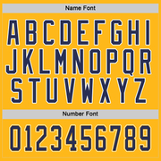 Custom Gold Navy-White Hockey Jersey