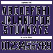 Custom Purple Black-White Hockey Jersey