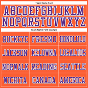 Custom Orange Purple-White Stitched Cuffed Knit Hat