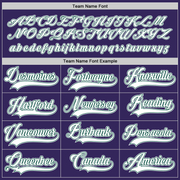 Custom Purple White-Green Hockey Jersey