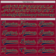 Custom Maroon Navy-Old Gold Hockey Jersey