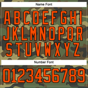 Custom Camo Orange-Black Salute To Service Hockey Lace Neck Jersey