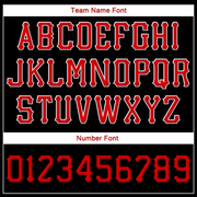 Custom Black Red-White Stitched Adjustable Snapback Hat