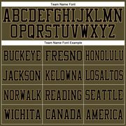 Custom Olive Old Gold-Black Mesh Authentic Salute To Service Football Jersey