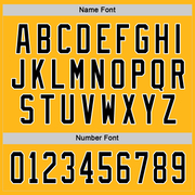 Custom Gold Black-White Hockey Jersey