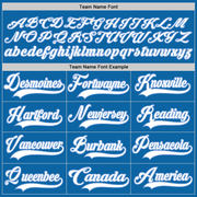 Custom Blue White-Light Blue Hockey Jersey