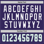 Custom Purple White-Kelly Green Hockey Jersey