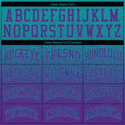 Custom Stitched Aqua Purple Fade Fashion Sports Pullover Sweatshirt Hoodie