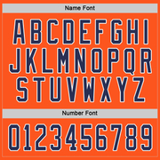 Custom Orange Navy-White Hockey Jersey
