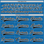 Custom Blue Black-White Hockey Jersey