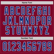 Custom Maroon Royal-White Hockey Jersey