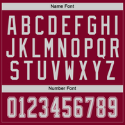 Custom Maroon Gray-White Hockey Jersey