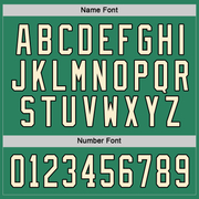 Custom Kelly Green Cream-Black Hockey Jersey