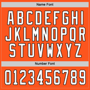 Custom Orange White-Black Hockey Jersey