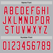 Custom Gray Red-White Hockey Jersey