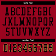 Custom Red Black-White Mesh Split Fashion Football Jersey