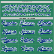 Custom Kelly Green Royal-White Hockey Jersey