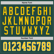 Custom Green Gold-White Hockey Jersey