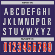 Custom Purple Orange-White Hockey Jersey