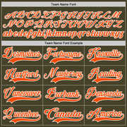 Custom Olive Orange-White Salute To Service Hockey Lace Neck Jersey