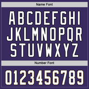 Custom Purple White-Black Hockey Jersey