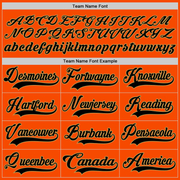 Custom Orange Black-Old Gold Hockey Lace Neck Jersey