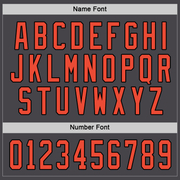 Custom Steel Gray Orange-Black Hockey Jersey
