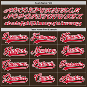 Custom Brown Red-White Hockey Jersey
