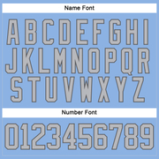 Custom Light Blue Gray-Steel Gray Hockey Lace Neck Jersey