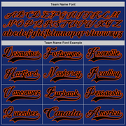 Custom Royal Black-Orange Hockey Lace Neck Jersey