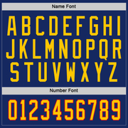 Custom Royal Gold-Red Hockey Jersey