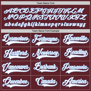 Custom Burgundy White-Light Blue Hockey Jersey