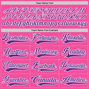 Custom Pink Purple-White Hockey Lace Neck Jersey