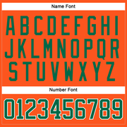 Custom Orange Kelly Green-White Hockey Jersey