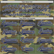 Custom Camo Navy-Gray Salute To Service Hockey Jersey