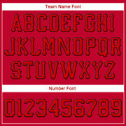 Custom Red Red-Black Stitched Adjustable Snapback Hat