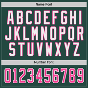 Custom Green Pink-White Hockey Jersey