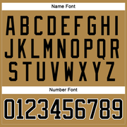 Custom Old Gold Black-White Hockey Lace Neck Jersey