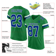 Custom Grass Green Royal-White Mesh Authentic Football Jersey