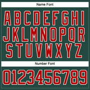 Custom Green Red-White Hockey Jersey