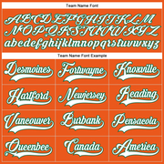 Custom Orange White-Kelly Green Hockey Lace Neck Jersey