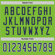 Custom Neon Green Navy-White Hockey Jersey