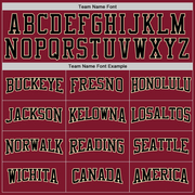 Custom Stitched Burgundy Cream Pinstripe Black-Cream Sports Pullover Sweatshirt Hoodie