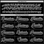 Custom Black Black-White Hockey Jersey