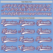 Custom Light Blue Royal-Red Hockey Lace Neck Jersey