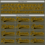 Custom Olive Black-Gold Salute To Service Hockey Jersey