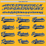 Custom Gold Navy-Light Blue Hockey Jersey